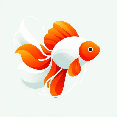 Colorful goldfish on white background. Vector illustration for your designのイラスト素材