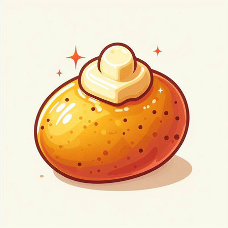 Illustration of a whole persimmon fruit on a white backgroundのイラスト素材