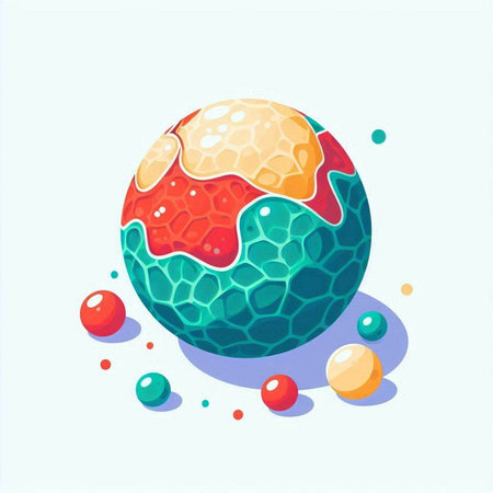 Colorful vector illustration of an easter egg on a white backgroundのイラスト素材