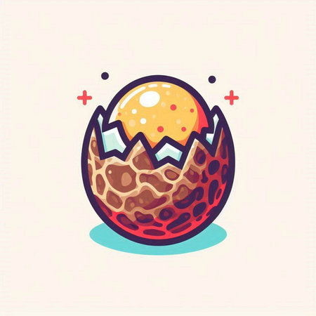 Easter egg vector illustration. Happy Easter greeting card with egg.のイラスト素材