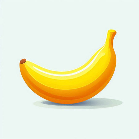 Illustration of a banana isolated on a white background. Vector illustration.のイラスト素材