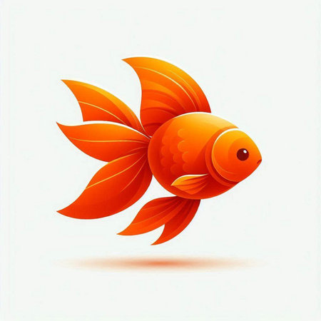 Goldfish on a white background. Vector illustration. Eps 10.のイラスト素材