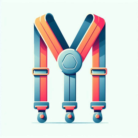 Vector illustration of the letter Y in the form of a roller skatesのイラスト素材
