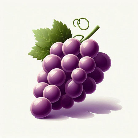 Grapes on a white background. Vector illustration for your designのイラスト素材