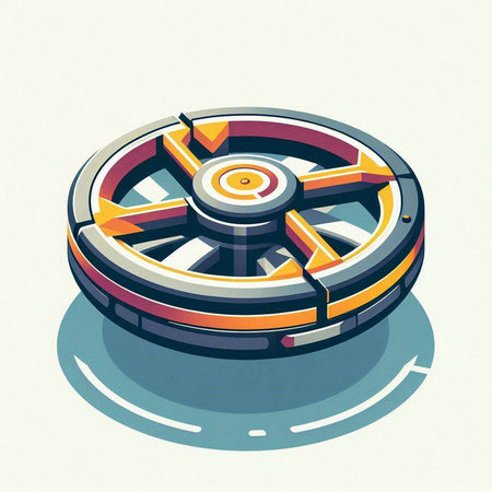 Racing car wheel isolated on a white background. Vector illustration.のイラスト素材