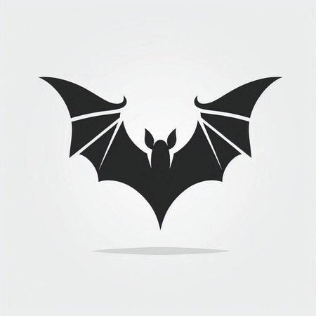 Bat icon. Halloween symbol. Flat design style. Vector illustration.のイラスト素材
