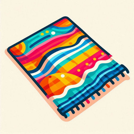 Illustration of a book with a colorful pattern. Vector illustration.のイラスト素材