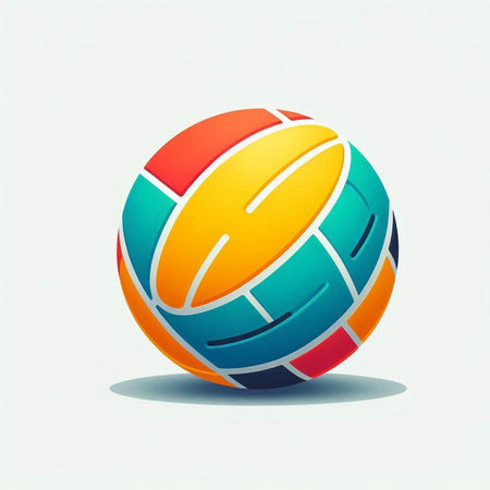 volleyball 3D icon. vector illustration. eps 10のイラスト素材
