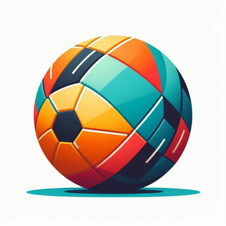 Soccer ball. Vector illustration. Isolated on white background.のイラスト素材