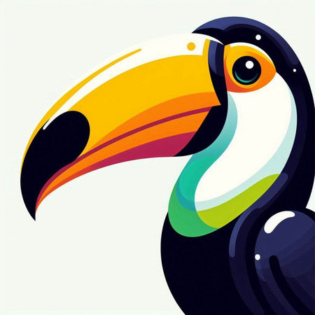Toucan bird. Vector illustration of a toucan bird.のイラスト素材