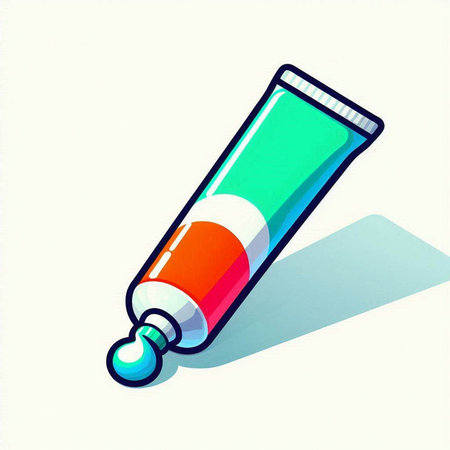 A tube of toothpaste on a white background. Vector illustration.のイラスト素材