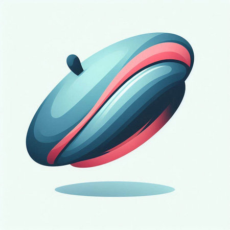 Airship. Vector illustration. Cartoon style. Isolated on white background.のイラスト素材