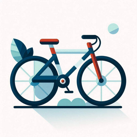 Bicycle icon. Vector illustration in flat design style. Bicycle icon.のイラスト素材
