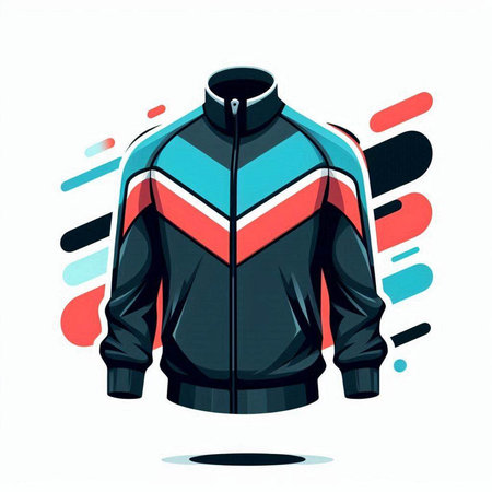 Jacket for extreme sports. Vector illustration on a white background.のイラスト素材