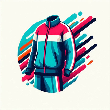 Colorful sportswear vector illustration. Sportswear icon.のイラスト素材