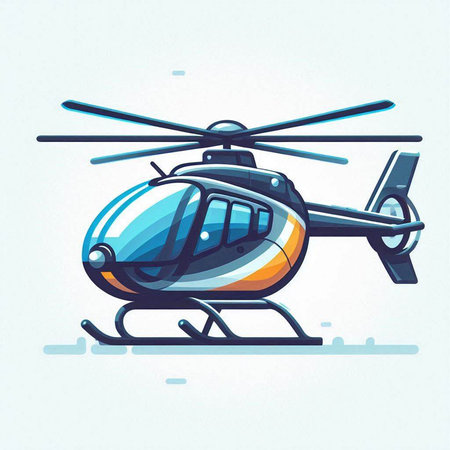 Helicopter vector illustration. Isolated on a white background.のイラスト素材