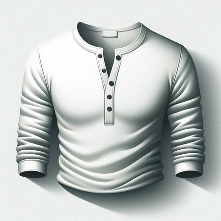 Blank white sweatshirt mockup on white background. 3D renderingのイラスト素材