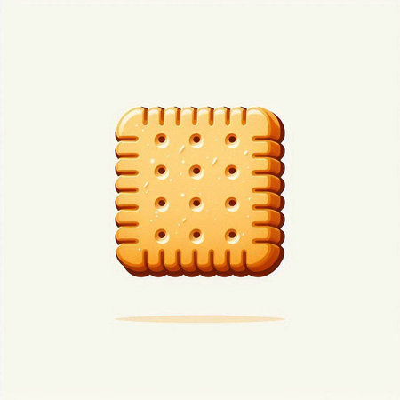 Illustration of a cracker, isolated on a white background.のイラスト素材