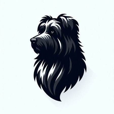 Illustration of a dog head on a white background, vector illustrationのイラスト素材