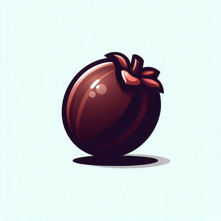 Coconut fruit on a white background. Vector illustration of a coconut.のイラスト素材