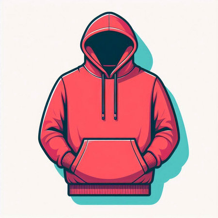Hoodie isolated on white background. Hoodie vector illustration.のイラスト素材