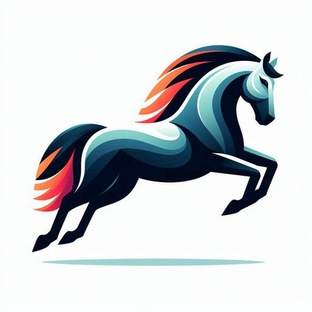 Horse icon. Vector illustration of a horse on white background.のイラスト素材