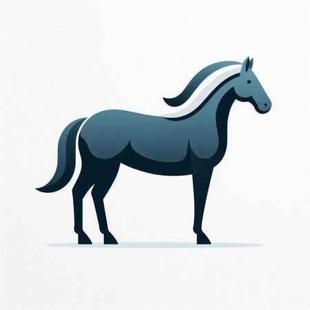 Horse on a white background. Vector illustration. Eps 10.のイラスト素材