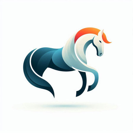 Horse icon isolated on a white background. Vector design elements for your application or corporate identity.のイラスト素材