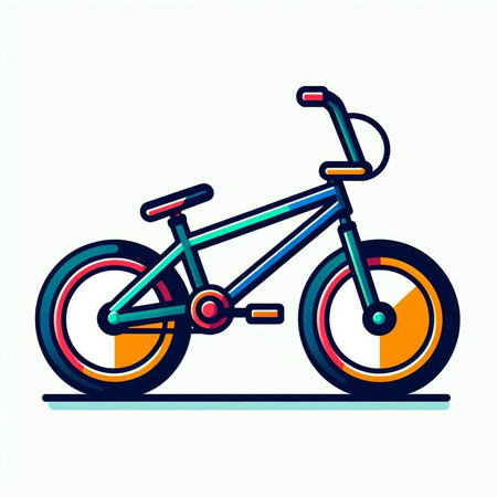 Bicycle icon isolated on white background. Vector illustration in trendy flat style.のイラスト素材