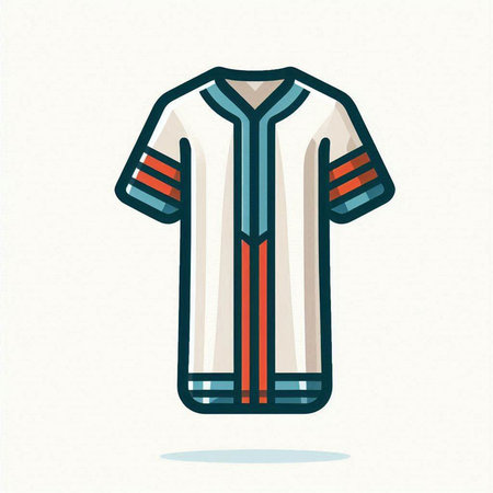 Sportswear. Soccer or football jersey. Vector illustration in flat styleのイラスト素材