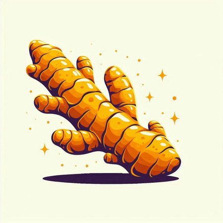 Ginger root vector illustration. Hand drawn ginger root vector illustration.のイラスト素材