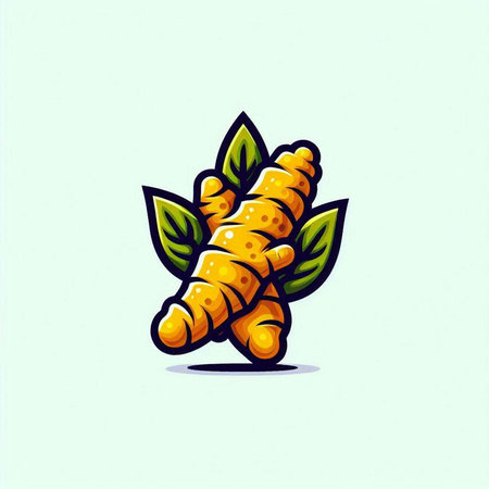 ginger root vector illustration. hand drawn vector illustration of ginger root.のイラスト素材