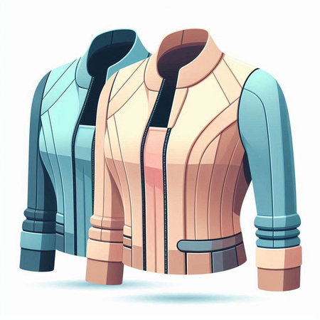 Sport jacket isolated on a white background. 3d render illustration.のイラスト素材
