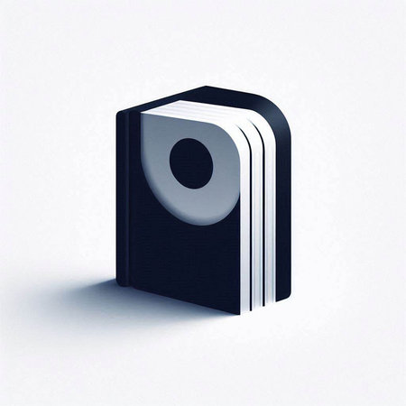 Book icon isolated on white background. 3d rendering. Computer digital drawing.のイラスト素材