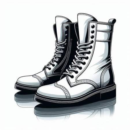Vector illustration of a pair of ice skates on a white backgroundのイラスト素材