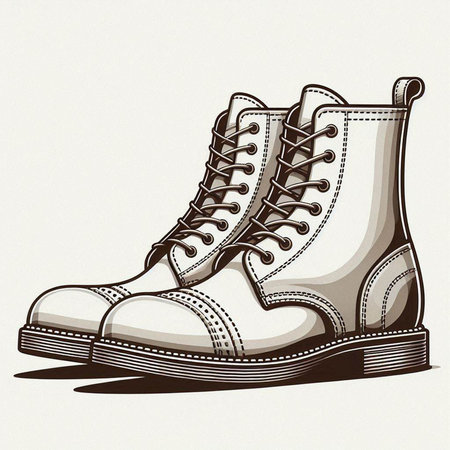 Sneakers isolated on white background. Vintage style. Vector illustration.のイラスト素材