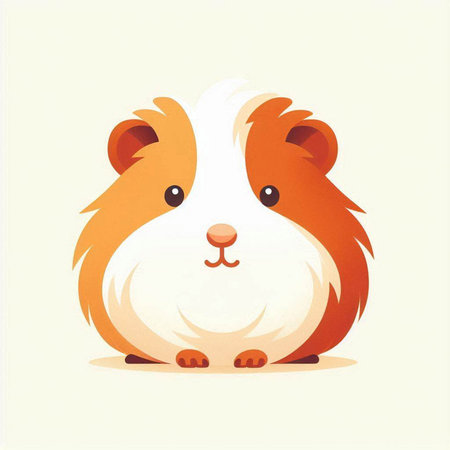 Cute guinea pig vector illustration. Cute guinea pig.のイラスト素材