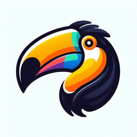 Toucan bird. Vector illustration of a toucan bird.のイラスト素材