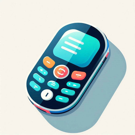 Isometric mobile phone icon. Vector illustration. Flat design style.のイラスト素材