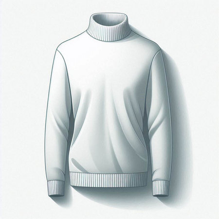 Blank white long sleeve pullover mockup, 3d renderingのイラスト素材