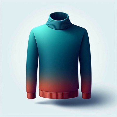 Men's sweater on a mannequin. 3d illustration.のイラスト素材
