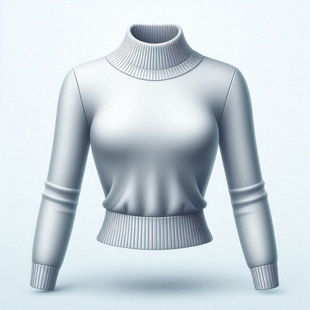 Women's white sweater on a mannequin. 3d renderingのイラスト素材