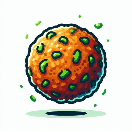 Cartoon orange on a white background. Vector illustration of an orange.のイラスト素材