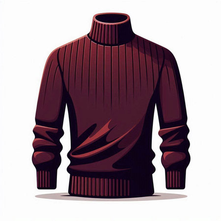 Illustration of a knitted sweater on a mannequin.のイラスト素材
