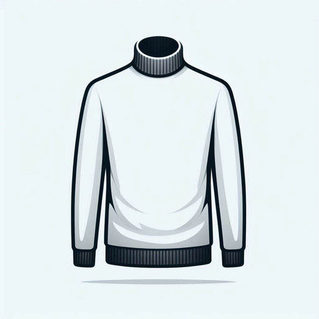 Men's long sleeve sweater on a mannequin. Vector illustration.のイラスト素材