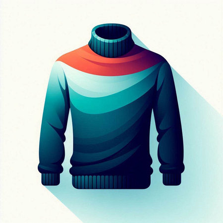 Vector illustration of a sweater with a hood on a white background.のイラスト素材