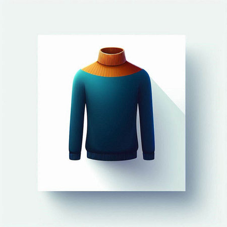 Blue sweater isolated on white background. Vector illustration. EPS 10.のイラスト素材