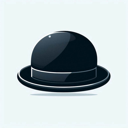 Illustration of a black hat isolated on a white background - vectorのイラスト素材