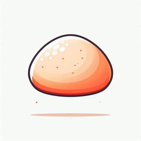 Illustration of a hand-drawn egg on a white background.のイラスト素材