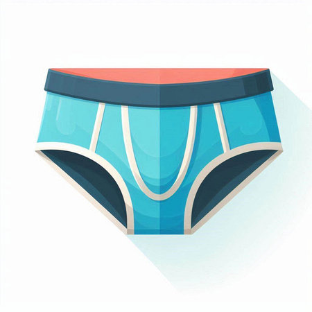 Underwear icon, vector illustration. Flat design style with long shadowのイラスト素材